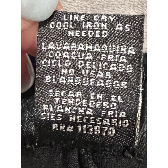 Connection 18 Black Pull On pants Leggins With velvet embossed floral pattern S - Picture 6 of 6